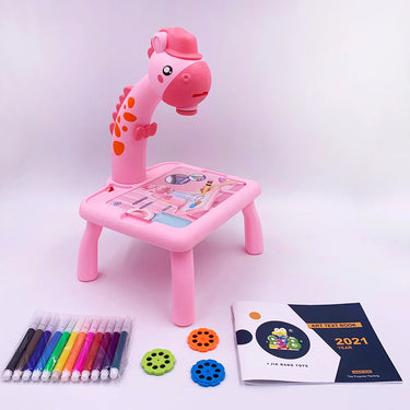 Mesa Dino | Deja que la imaginación cobre vida - Pizarra creativa de dinosaurios con set de dibujo de 12 piezas gratis incluido